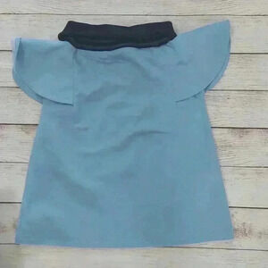 Blue Black Collar Luxury Designer Dress